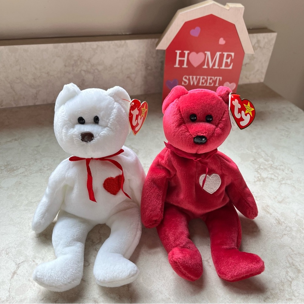 Ty Beanie Baby set—Valentino & Valentina